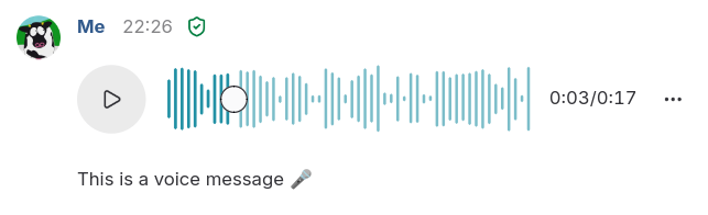 An updated look for Gajim’s audio player
