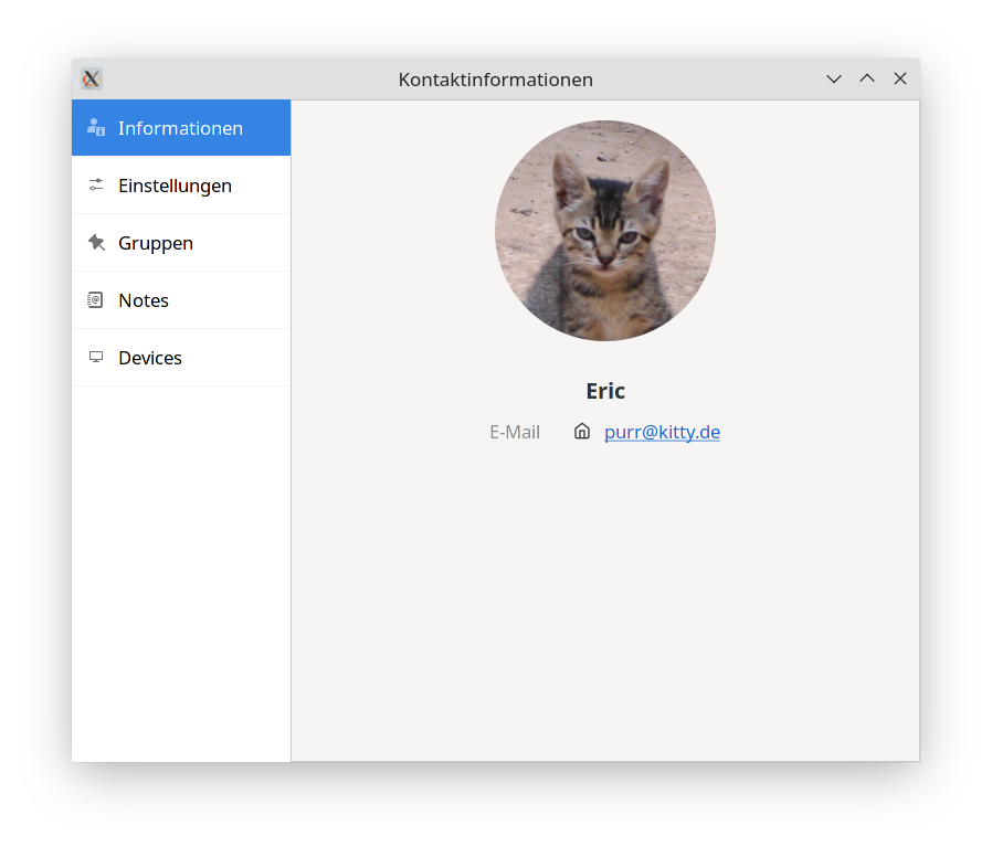 Gajim&rsquo;s new Contact Info Window: VCard