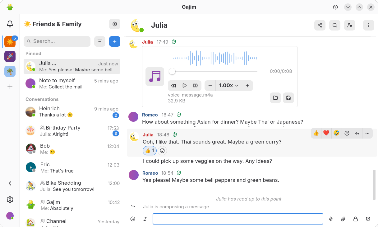 Gajim 2.3 inclus un nouveau design rafraîchissant